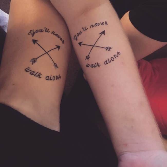 24 best friend sister tattoo
 ideas