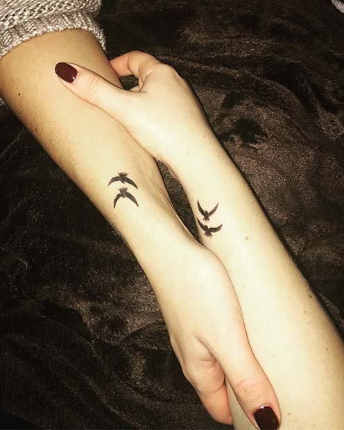 23 Cute Best Friend Tattoos for You and Your BFF #prettytattoos -   24 best friend sister tattoo
 ideas