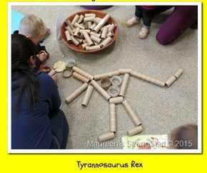 Build a dino skeleton with recycled cardboard tubes! Great idea! -   24 build a dinosaur crafts
 ideas