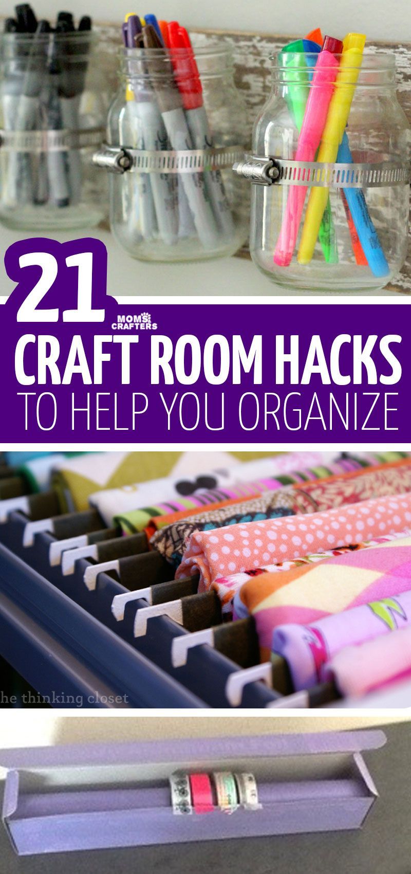 21 Genius Craft Room Organization Hacks -   24 crafts organization desk
 ideas