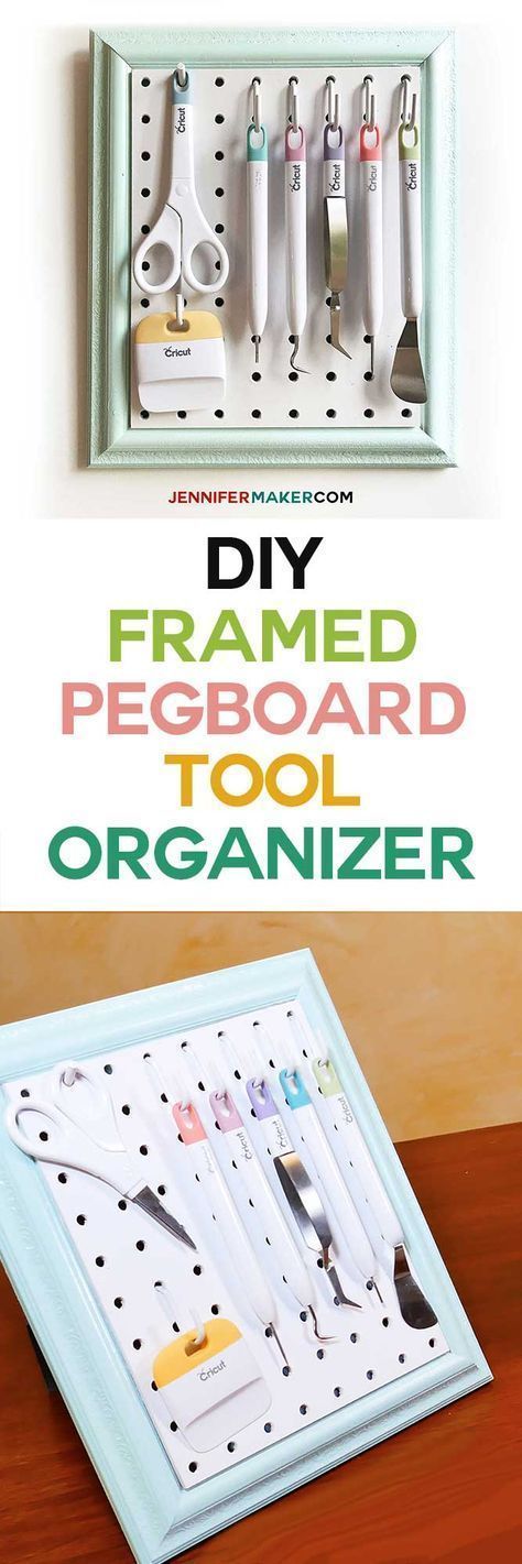 DIY Framed Pegboard Craft Organizer for Tools -   24 crafts organization desk
 ideas