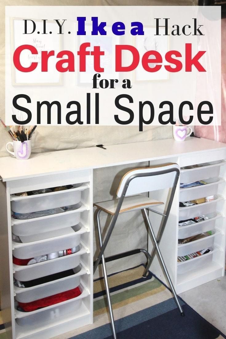 Amazing Ikea Craft Table Hack - made out of 2 Storage Shelves -   24 crafts organization desk
 ideas