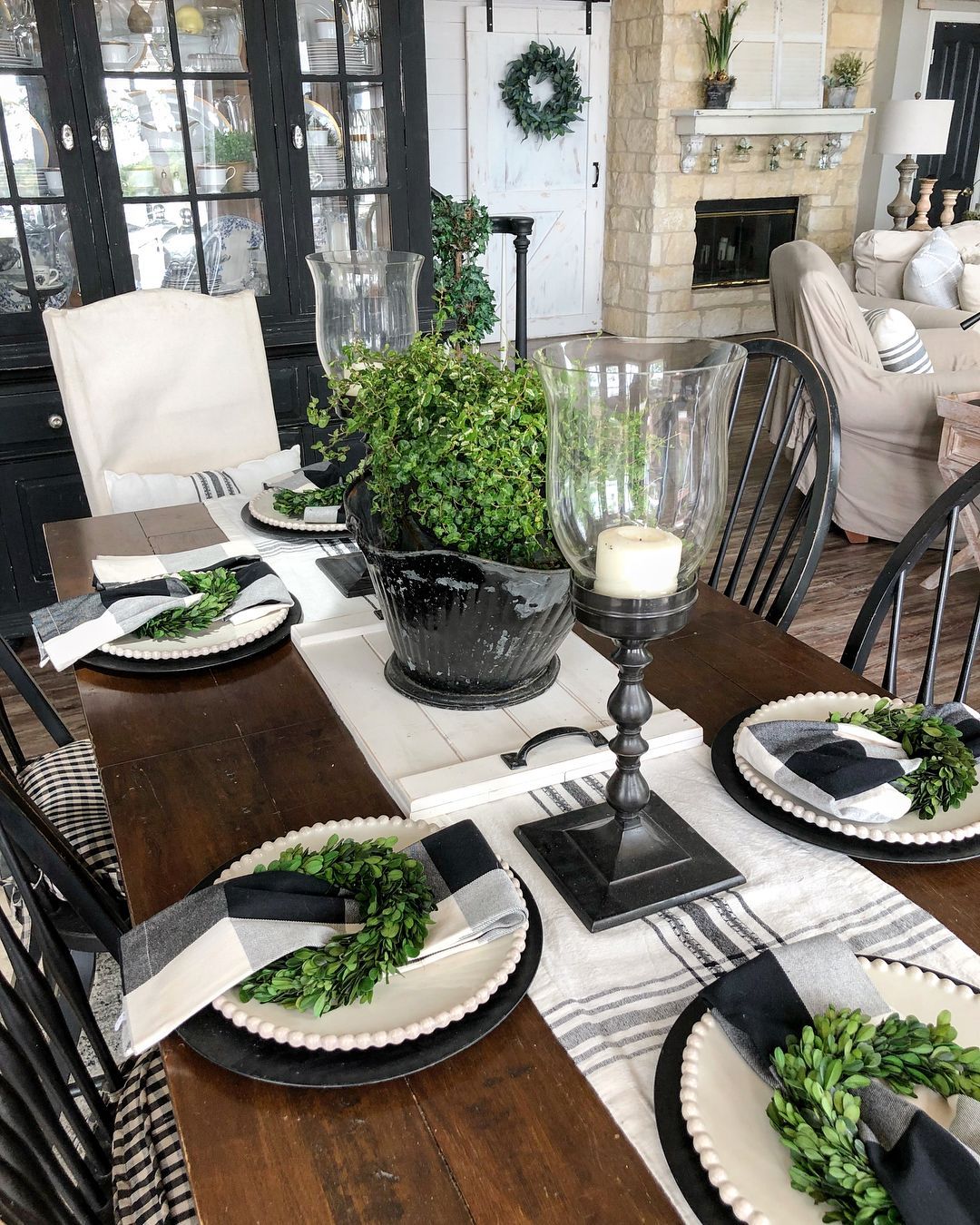 “It’s not easy being green” ~Kermit рџђё With all my neutral, I’m loving the pops of green that plants add. I purchased some real house… -   24 dining decor table
 ideas