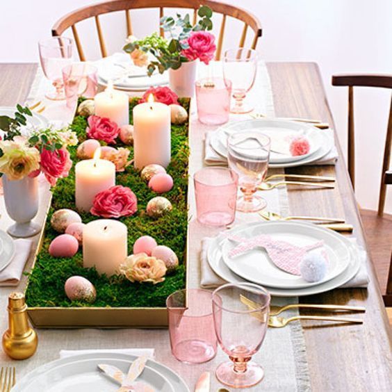 26 Gorgeous Easter Tablescapes To Try -   24 dining decor table
 ideas