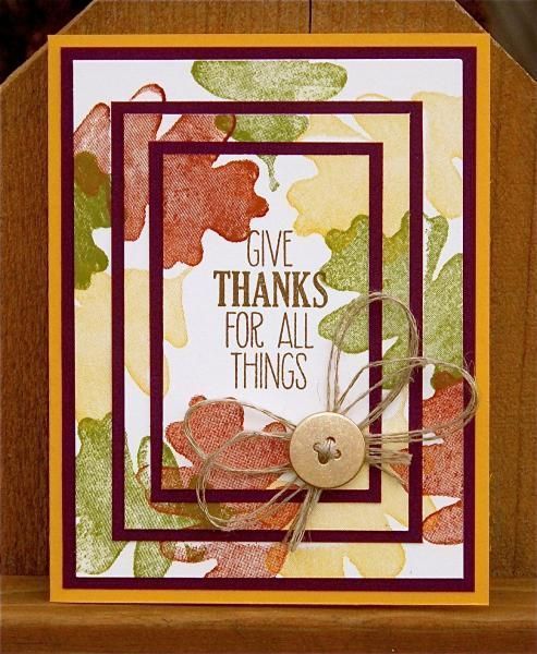 Stampin up For all things clear set~Watercolor~Leaves Fall Give thanks Grateful #stampinup -   24 fall crafts yards
 ideas