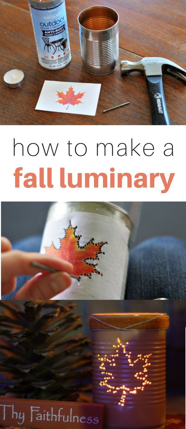 Easy Fall Craft Luminary -   24 fun fall crafts
 ideas