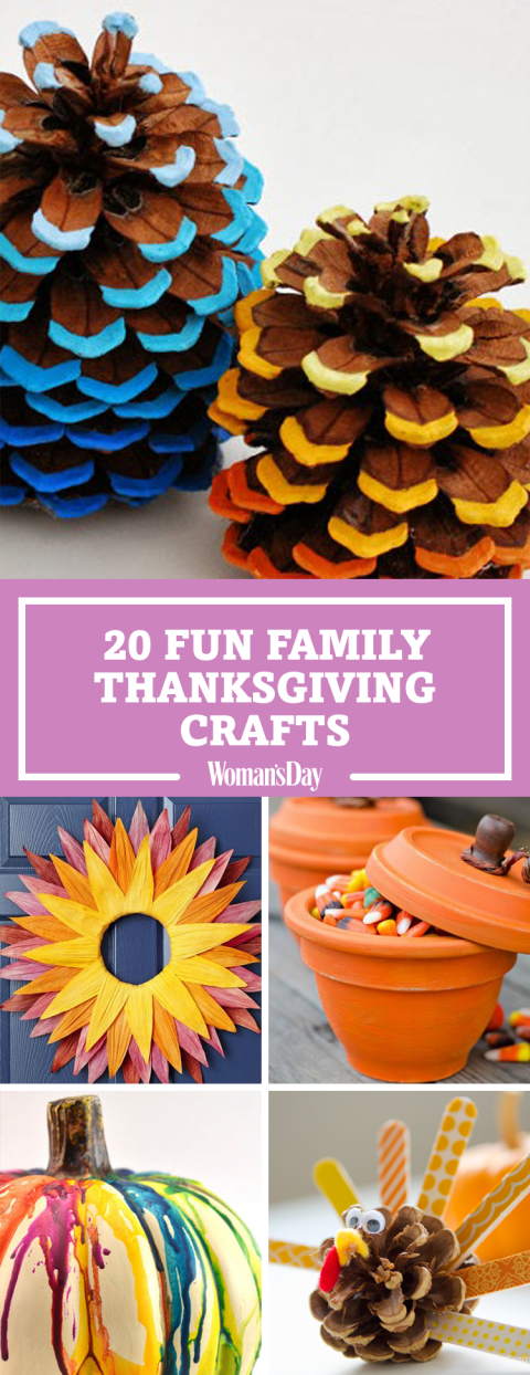 45 Easy Thanksgiving Crafts That Double as Decorations -   24 fun fall crafts
 ideas