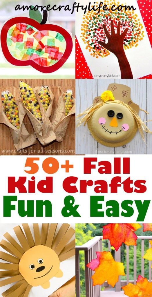 Fall Kid Crafts - Easy Fun Autumn Crafts - A More Crafty Life -   24 fun fall crafts
 ideas