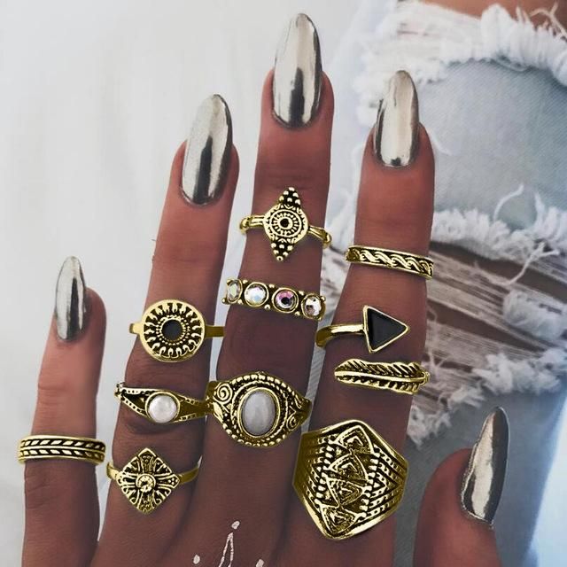 Ariel Ring Stack - 10 Piece Set -   24 gypsy style rings
 ideas