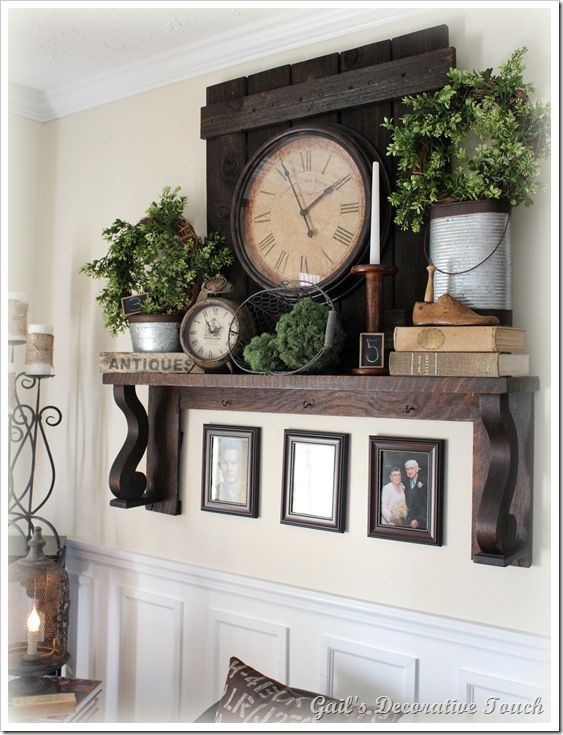 35 Fabulous Fall Mantels -   24 mantle decor with clock
 ideas