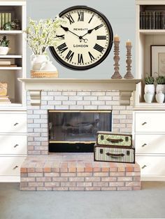20 Creative Fireplace Ideas and Mantels Designs (That You Must Try!) -   24 mantle decor with clock ideas