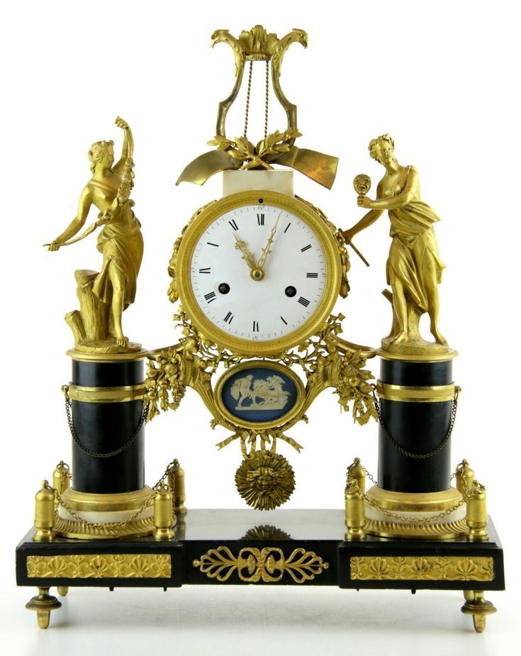 Antique Clocks : A Louis XVI ormolu mantle clock Late 18th century, France. The case crowned with... -   24 mantle decor with clock
 ideas