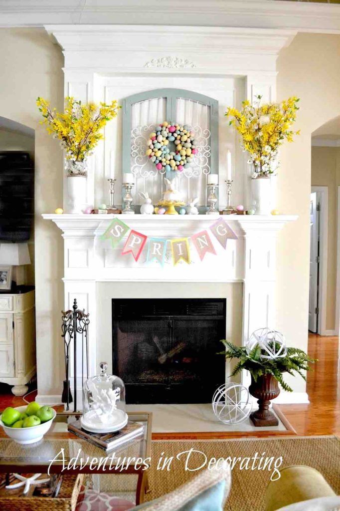 24 mantle decor wreath
 ideas