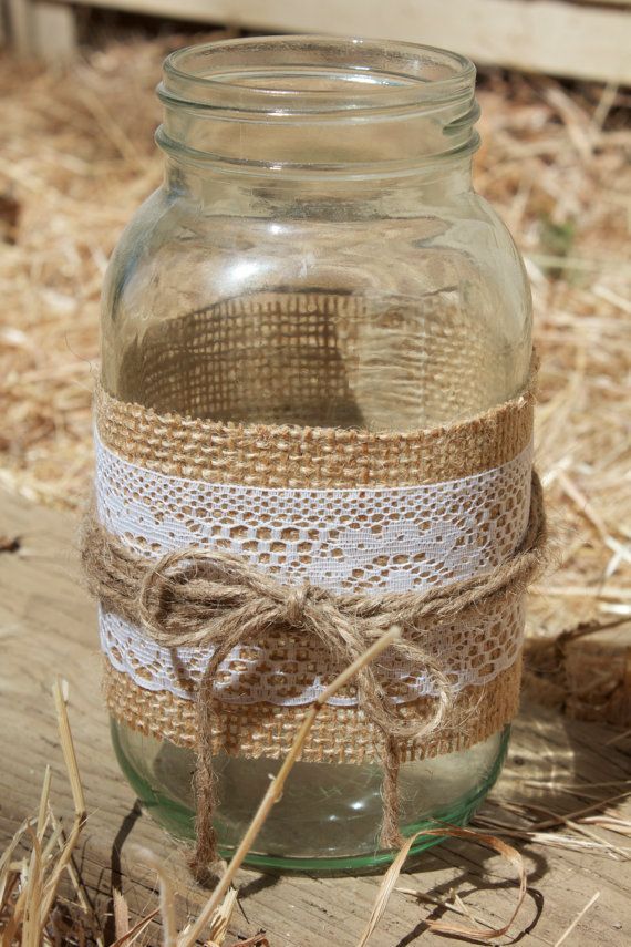 24 mason jar burlap
 ideas