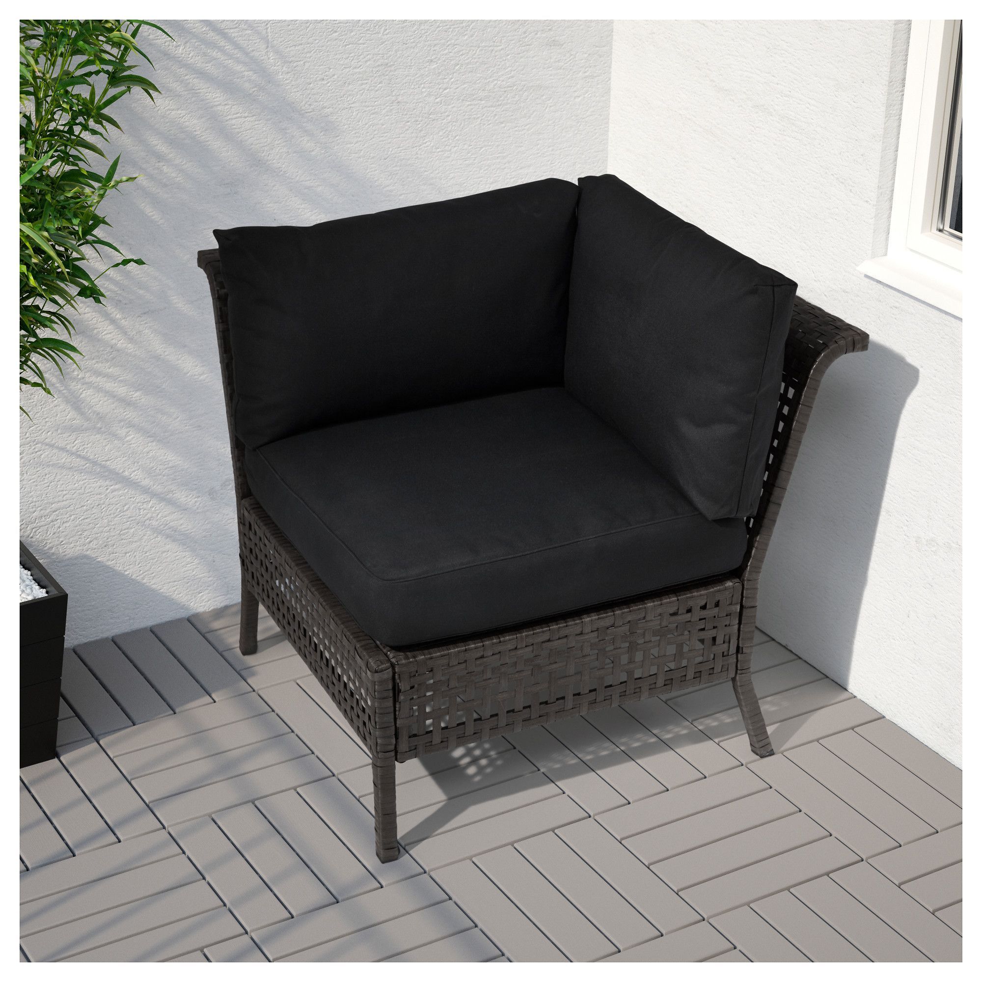 IKEA - KUNGSHOLMEN Corner section, outdoor black-brown -   24 outdoor garden spaces
 ideas