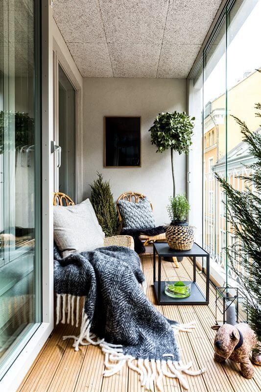 42 Small Balcony Lounge Ideas for the Perfect Relax Haven -   24 simple balcony decor
 ideas
