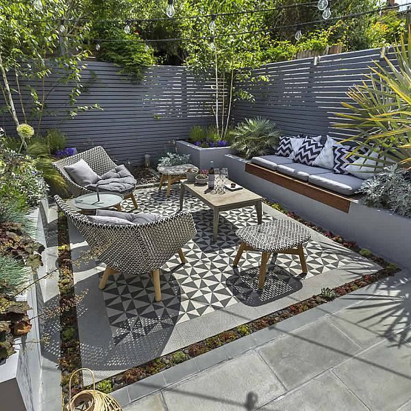 Private Small Garden Design ideas for this small south London courtyard garden evolved from the client’s love of the hand made Italian tiles -   24 small courtyard garden
 ideas