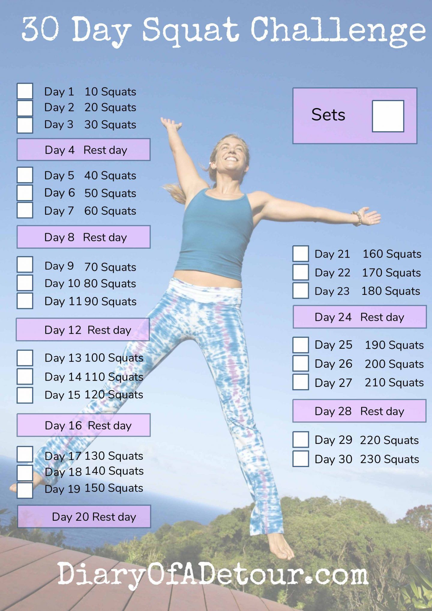 30 day squat challenge : a fitness challenge for all abilities -   25 diet challenge free printable
 ideas