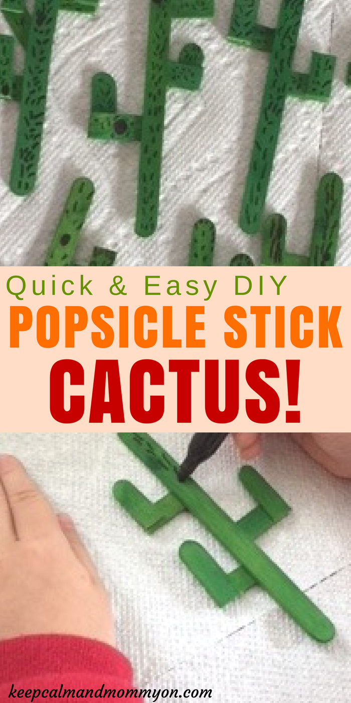 Cactus Popsicle Stick Crafts -   25 diy for toddlers
 ideas