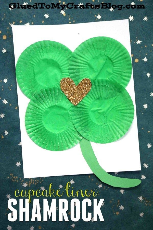 Cupcake Liner Shamrock {Kid Craft} -   25 diy for toddlers
 ideas