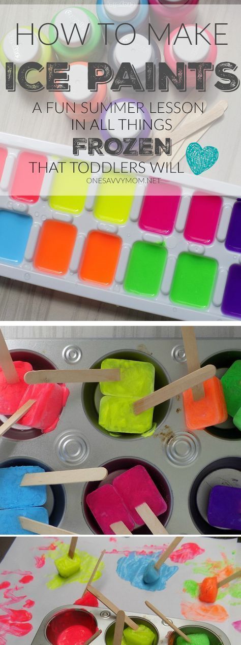 Ice Painting - Fun Summer Craft Idea For Toddlers + How To Make Ice Paints -   25 diy for toddlers
 ideas