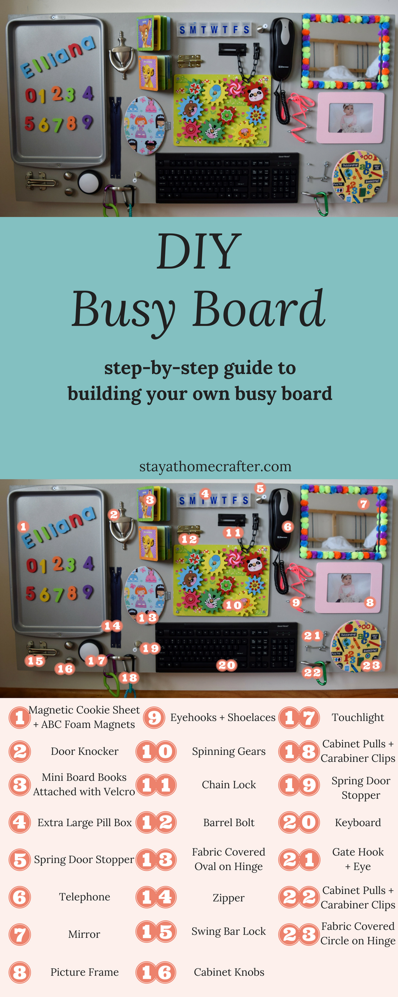 DIY Busy Board -   25 diy for toddlers
 ideas
