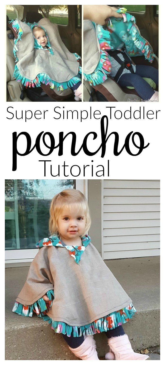 Fleece-Lined Hooded Car Seat Poncho for Toddlers -   25 diy for toddlers
 ideas