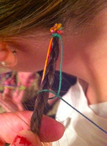 How to do one of those floss string hair wraps... -   25 diy hair wrap
 ideas
