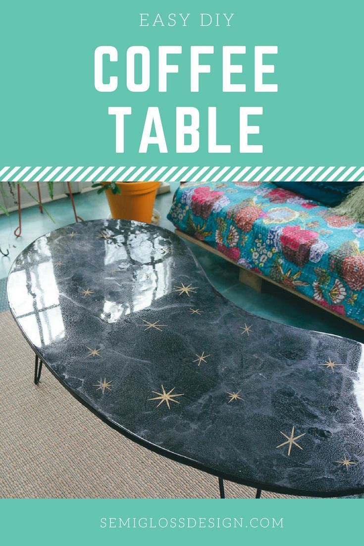 How to Make a Show-stopping Retro DIY Coffee Table -   25 diy home furnishings
 ideas