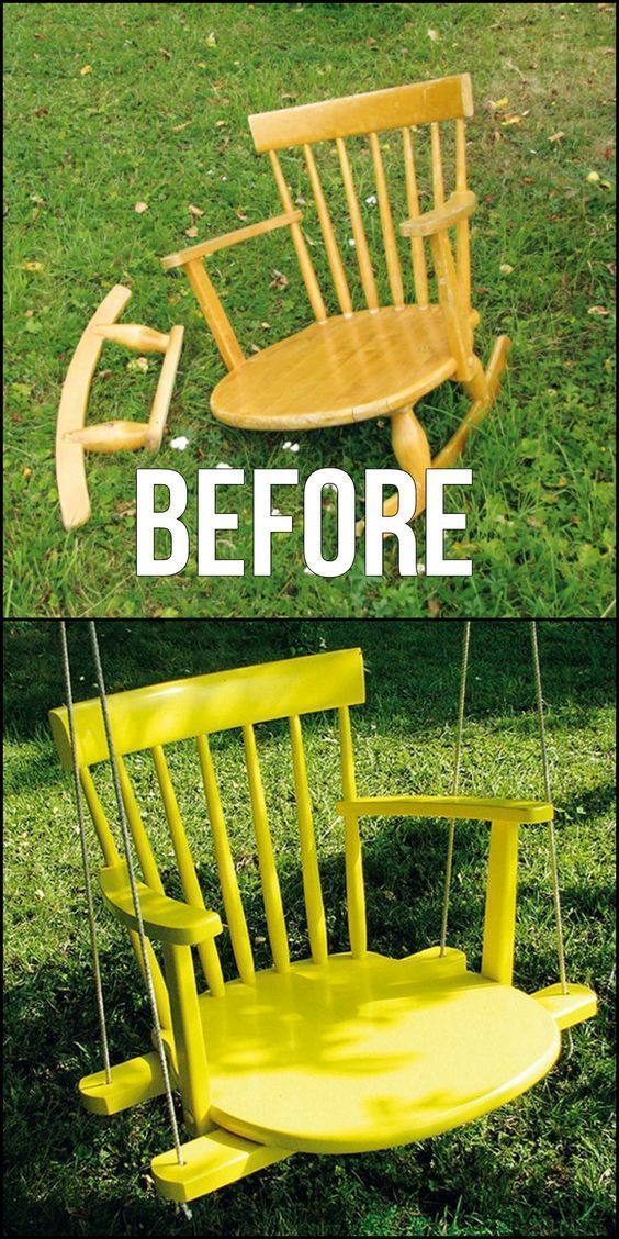 Wonderful Ways to Repurpose Old Chairs -   25 diy home furnishings
 ideas
