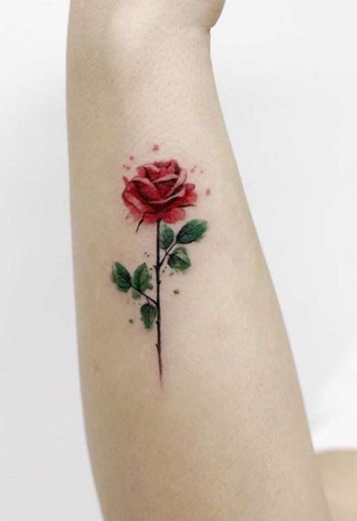 100+ Trending Watercolor Flower Tattoo Ideas for Women -   25 little anchor tattoo
 ideas