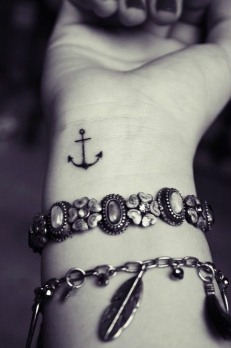 28 Cute Anchor Tattoo Designs -   25 little anchor tattoo
 ideas