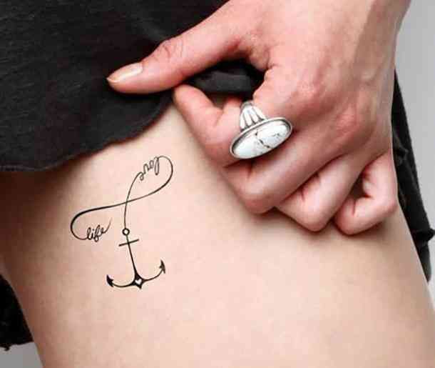 50 Elegant Tattoo Ideas For Women -   25 little anchor tattoo
 ideas