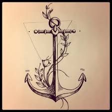 anchor and flowers tattoo - Buscar con Google -   25 little anchor tattoo
 ideas