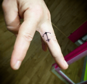50 Perfectly Tiny Tattoos That Can Be Covered or Shown at Will -   25 little anchor tattoo
 ideas