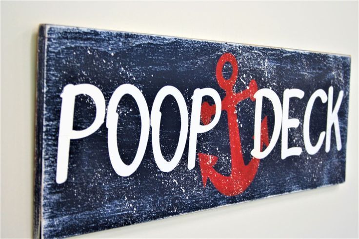 Poop Deck Wood Sign Nautical Nursery Decor -   25 nautical decor nursery
 ideas