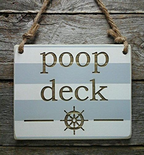 Poop Deck Baby Nursery Decor Nautical Wooden Sign -   25 nautical decor nursery
 ideas