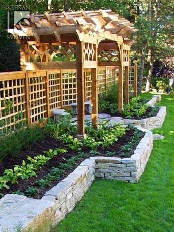 Beautiful razed garden bed -   25 stone garden beds
 ideas