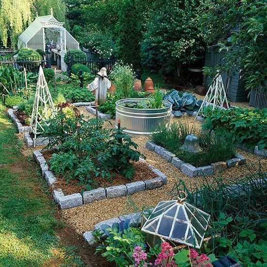 Stone garden bed | How to Build a Raised Vegetable Garden Bed | 39+ Simple & Cheap Raised Vegetable Garden Bed Ideas - farmfoodfamily.com -   25 stone garden beds
 ideas