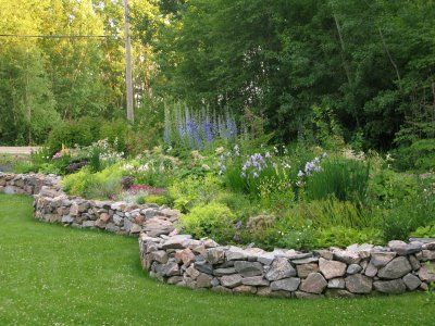 25 stone garden beds
 ideas