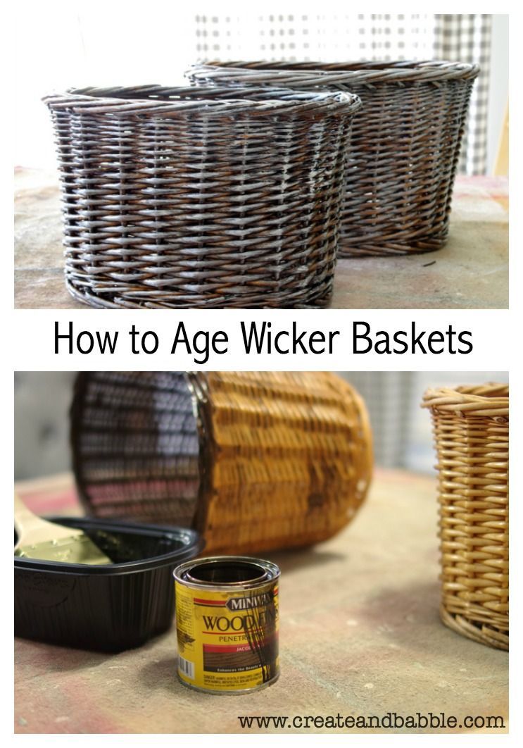 How to Age Wicker Baskets -   25 thrift store diy furniture
 ideas