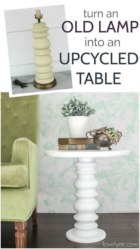Easy diy side table made from something unexpected -   25 thrift store diy furniture
 ideas