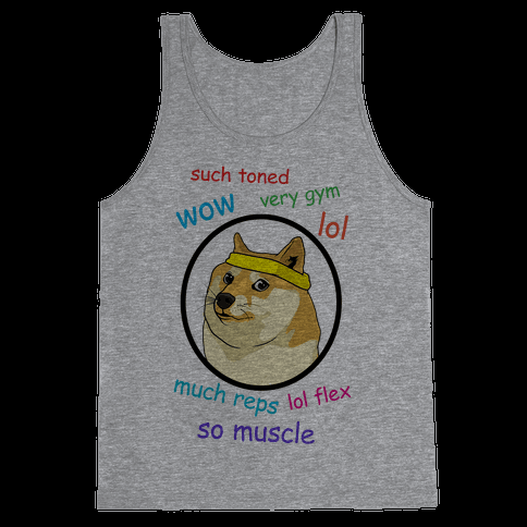 Fitness Doge (color) Tank Top | LookHUMAN -   8 fitness funny internet
 ideas