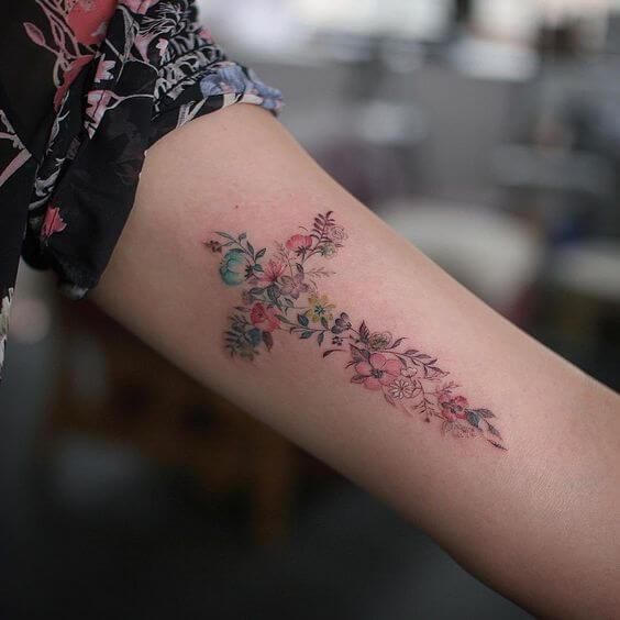 Awesome Cross Tattoo Design Ideas For Women -   10 delicate cross tattoo
 ideas