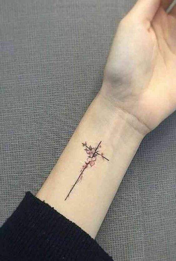 50 Best Tattoo Ideas For Women Looking For Good Tats -   10 delicate cross tattoo
 ideas