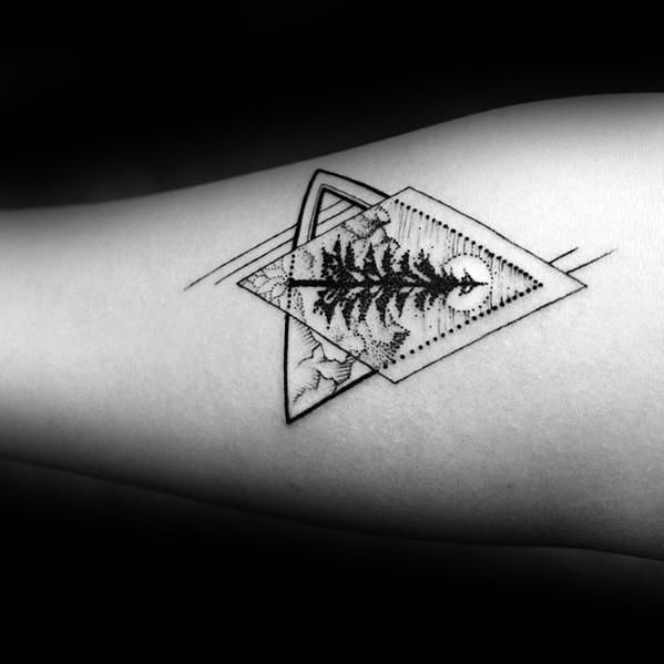 50 Simple Tree Tattoo Designs For Men - Forest Ink Ideas -   12 geometric tattoo men
 ideas