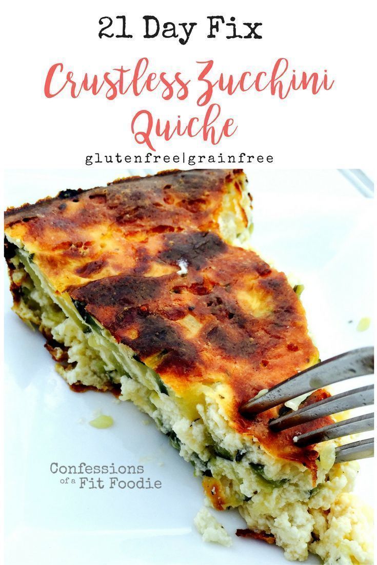 Crustless Zucchini Quiche (21 Day Fix) -   14 21 day
 ideas