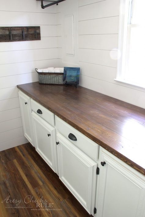 How To Make A DIY Wood Countertop (easier than you thought!) -   15 diy kitchen top
 ideas