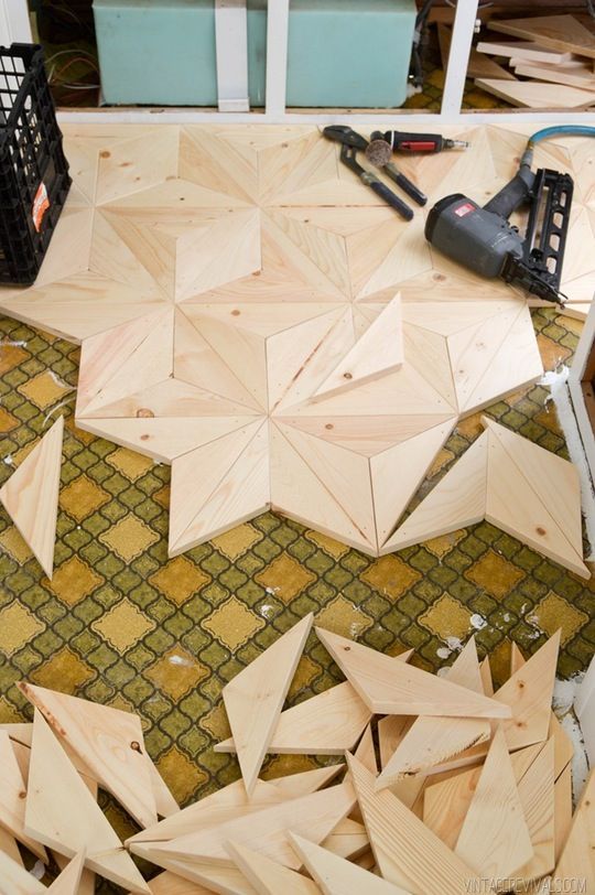 DIY Floors that Look Like a Million Bucks -   15 diy kitchen top
 ideas