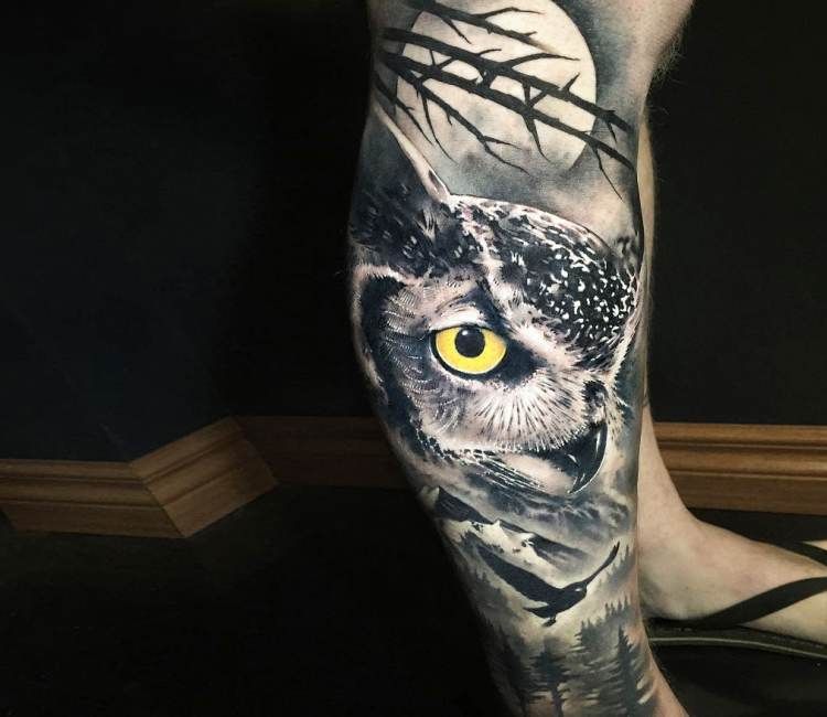 Night owl tattoo by Khail Tattooer -   15 night owl tattoo
 ideas